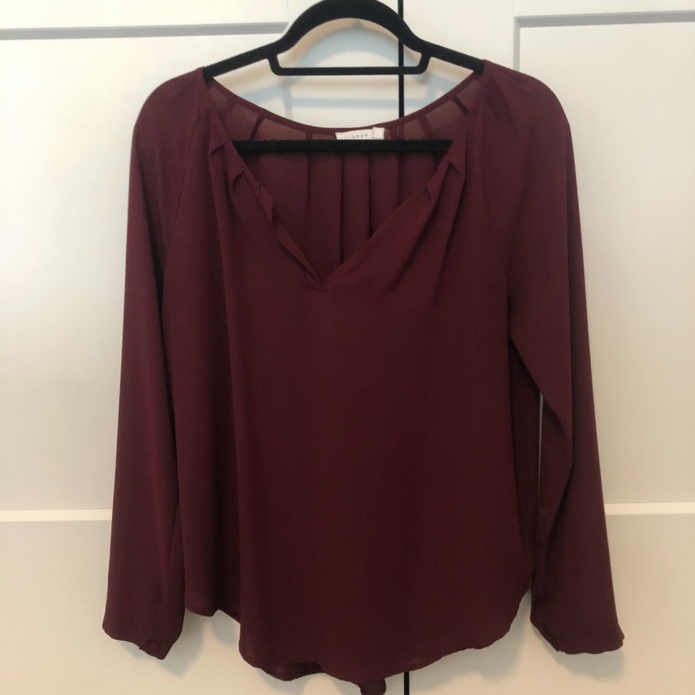 LUSH Maroon Medium Blouse